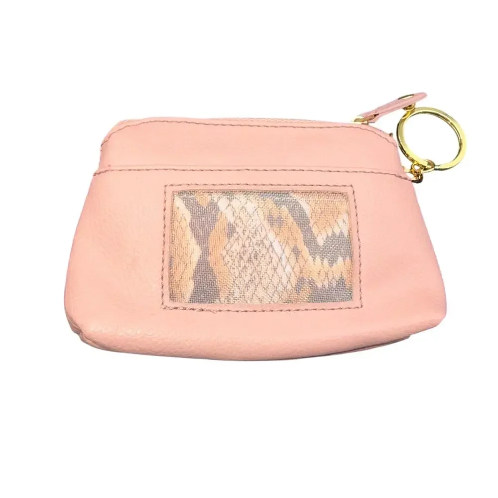 Stone Mountain Pink Leather Hobo Shoulder Bag Wallet Set Gold Hardware